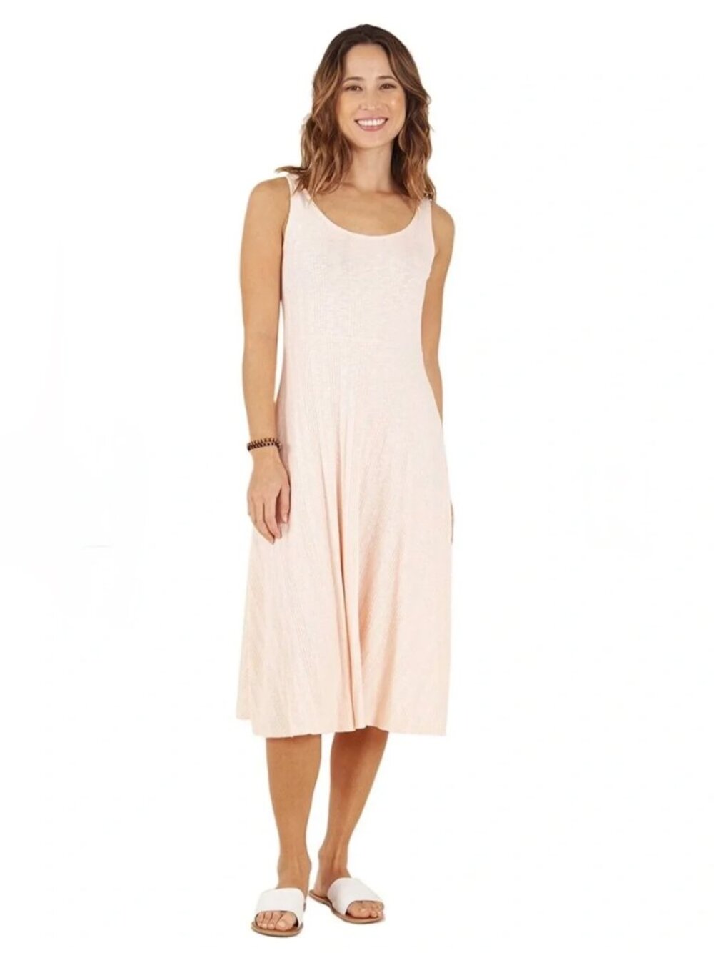 Carve Designs Venetia Light Pink Midi Dress S